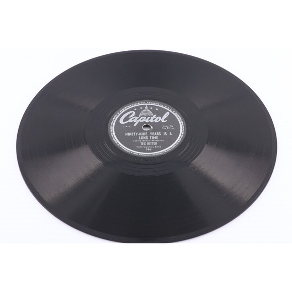Tex Ritter, Ninety-Nine Years Is A Long Time/One Little Tear Drop, 78 rpm Record - Picture 6 of 6